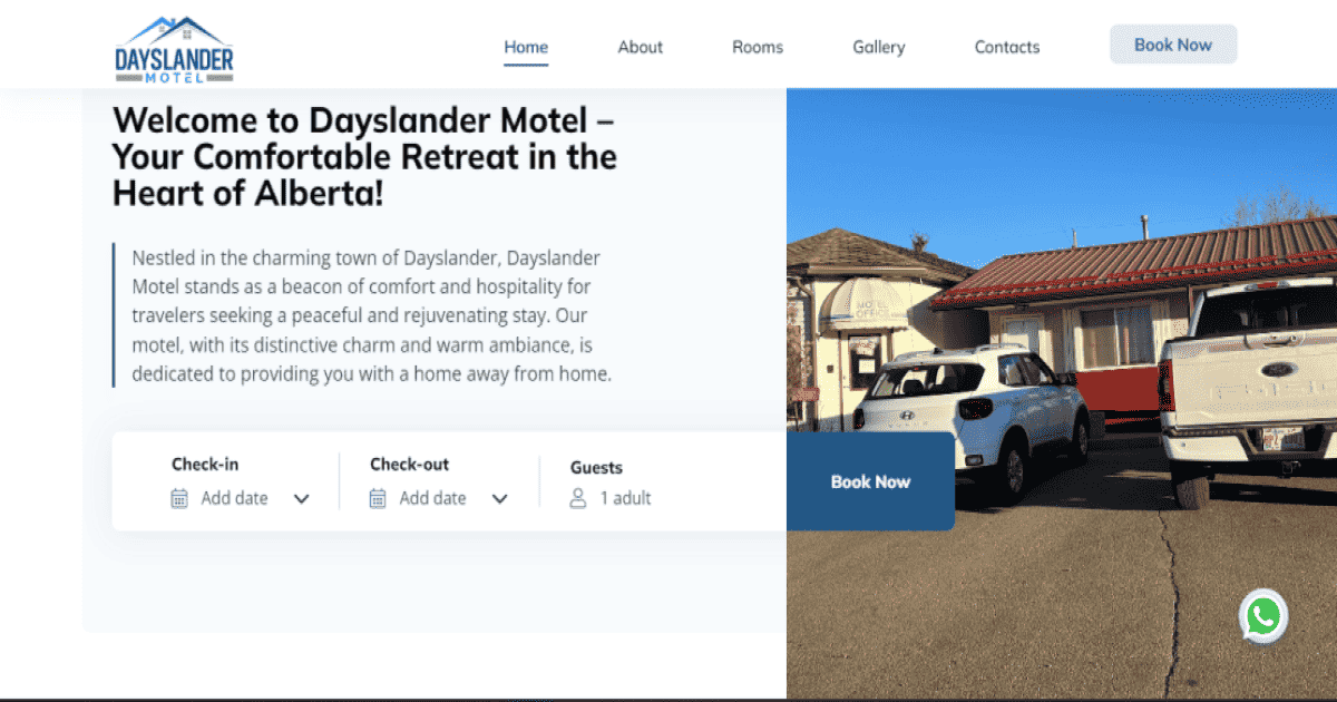 dayslander-motel Website Created By Crazeit.dev