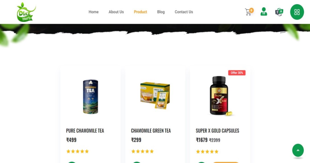Diaz Herb Website Created By Crazeit.dev